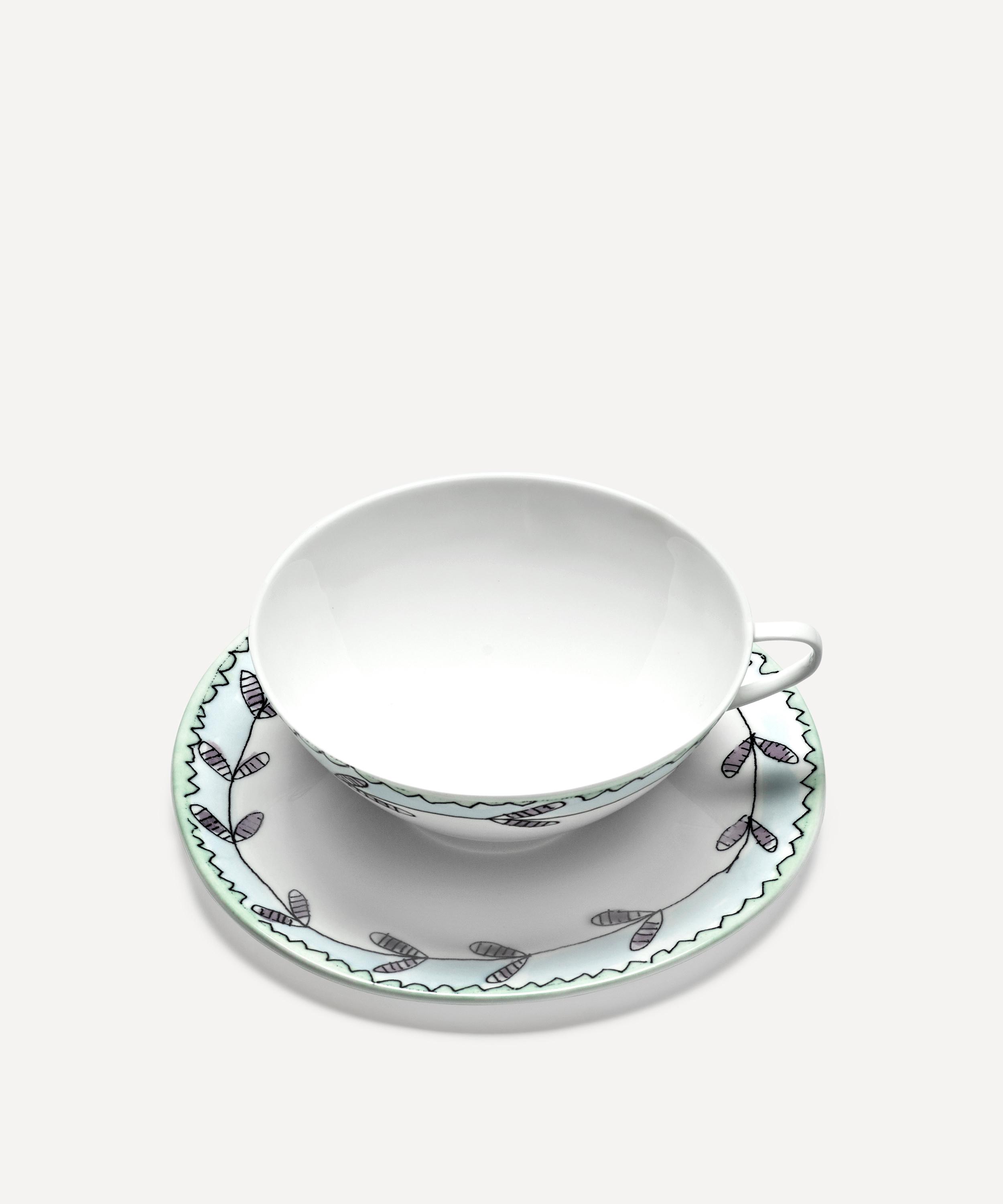 Serax - x Marni Blossom Milk Midnight Flowers Teacup and Saucer image number 2