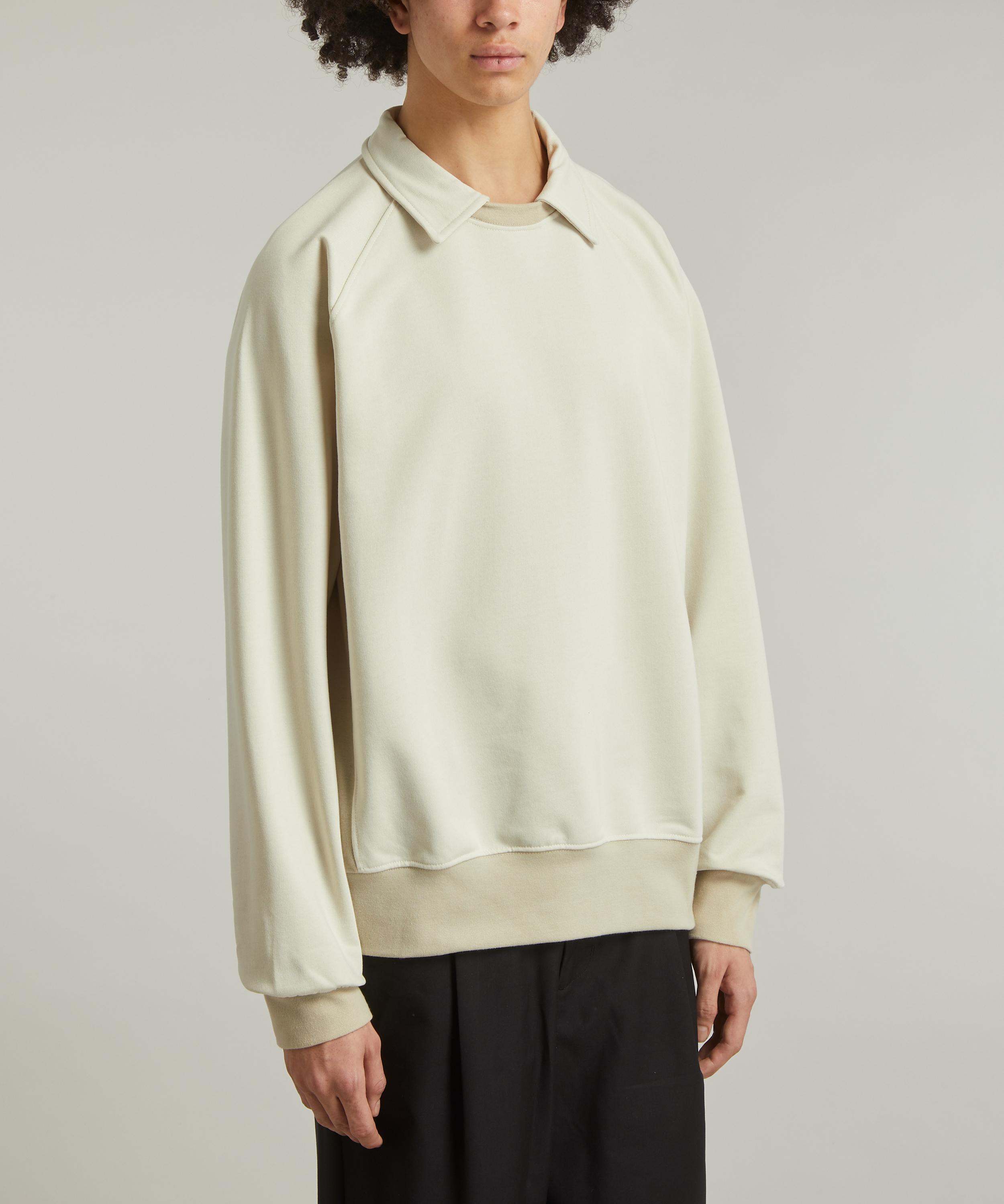 COLLAR LAYERED SWEATSHIRT - BEIGE - THE GREAT DIVIDE – Frizmworks