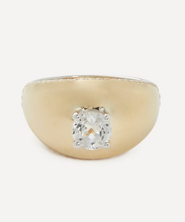 Yvonne Léon - 9ct Gold Diamond Dome Solitaire Ring image number null