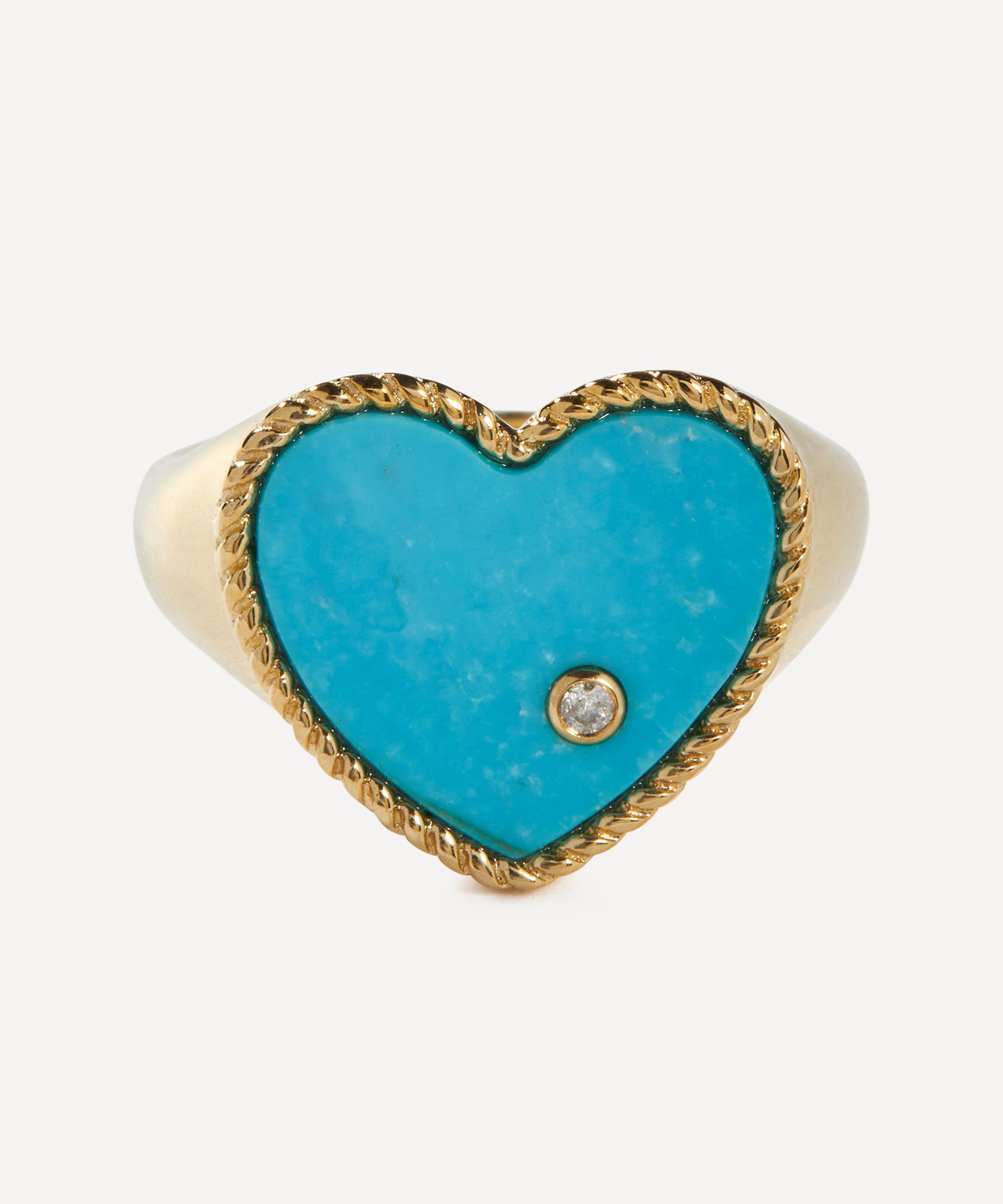 Turquoise sales heart ring