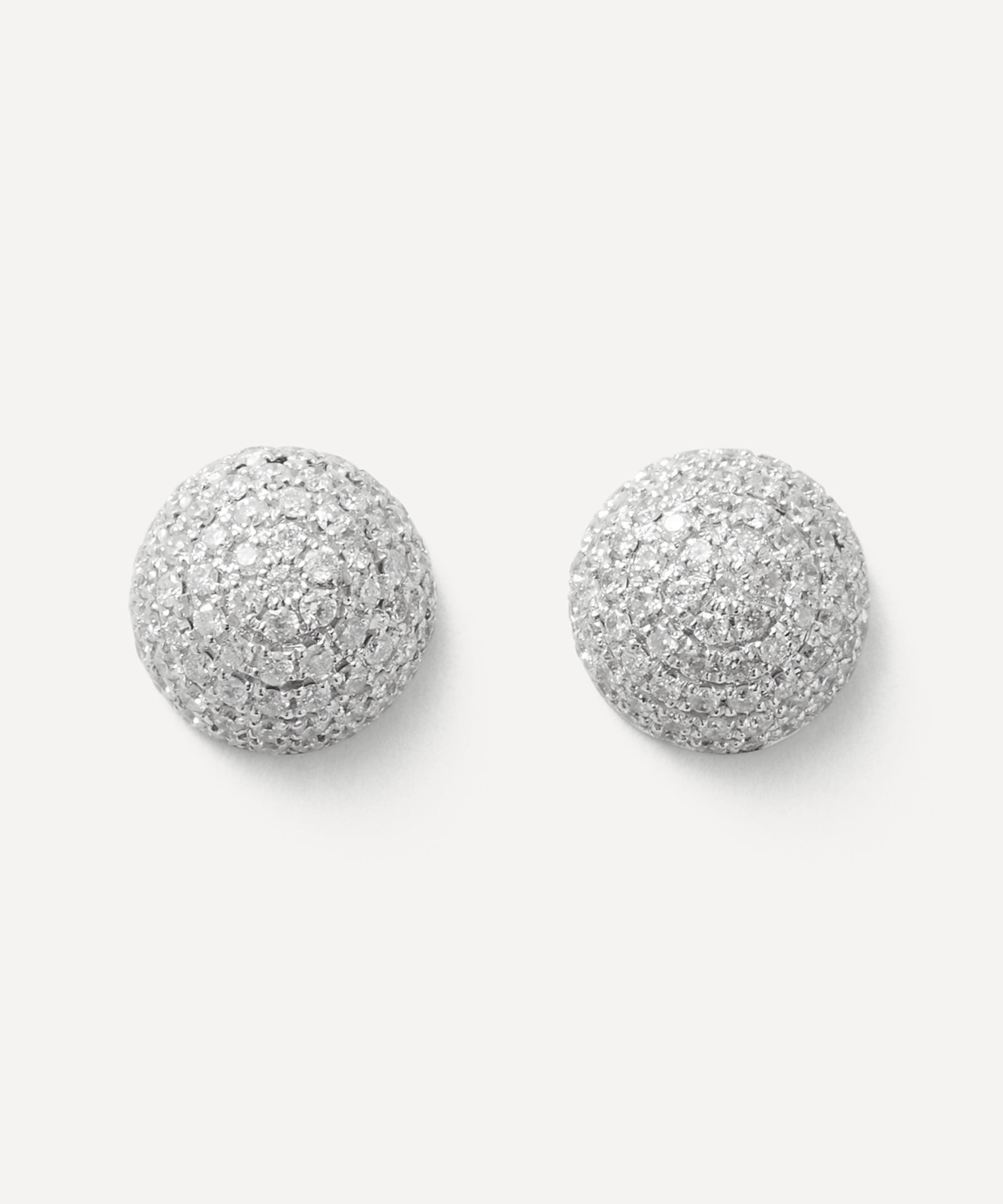 Yvonne Léon - 9ct Gold Mini Diamond Disco Ball Earrings image number 0