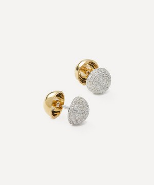 Yvonne Léon - 9ct Gold Mini Diamond Disco Ball Earrings image number 1