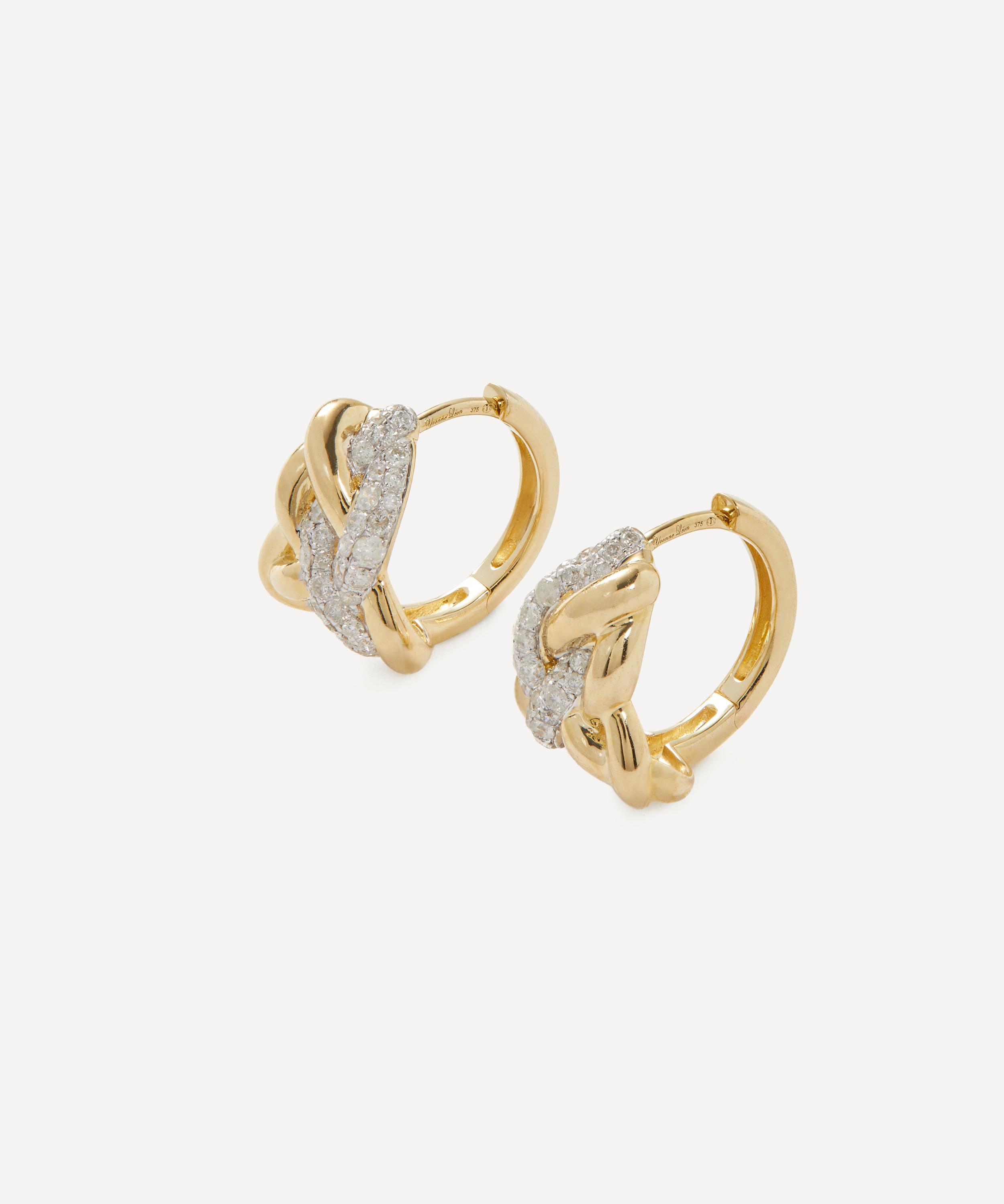 Yvonne Léon - 9ct Gold Braided Hoop Earrings image number 0