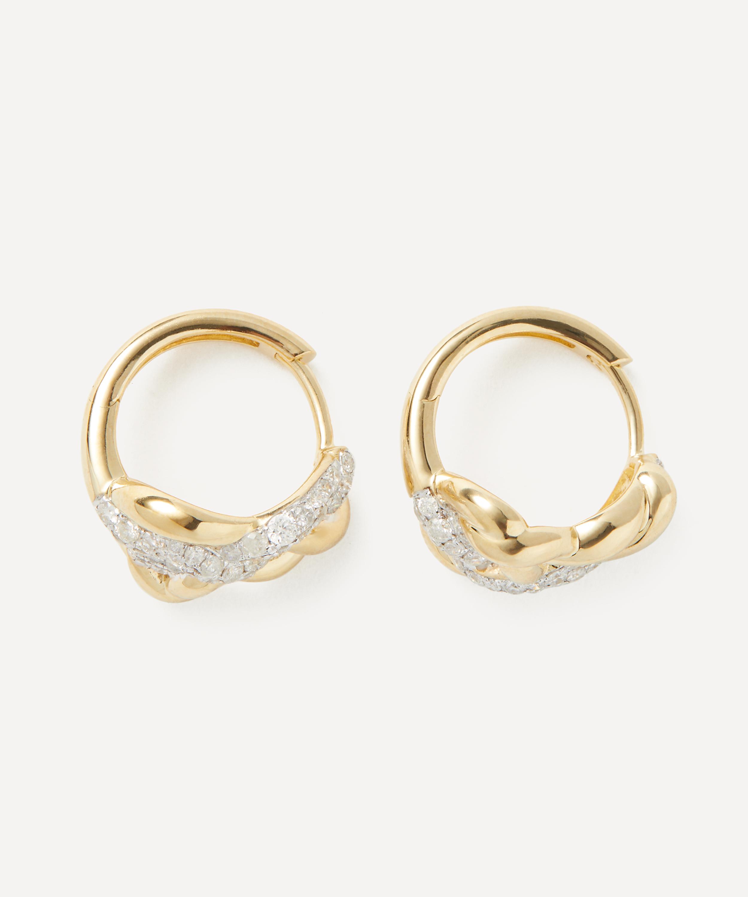 Yvonne Léon - 9ct Gold Braided Hoop Earrings image number 2