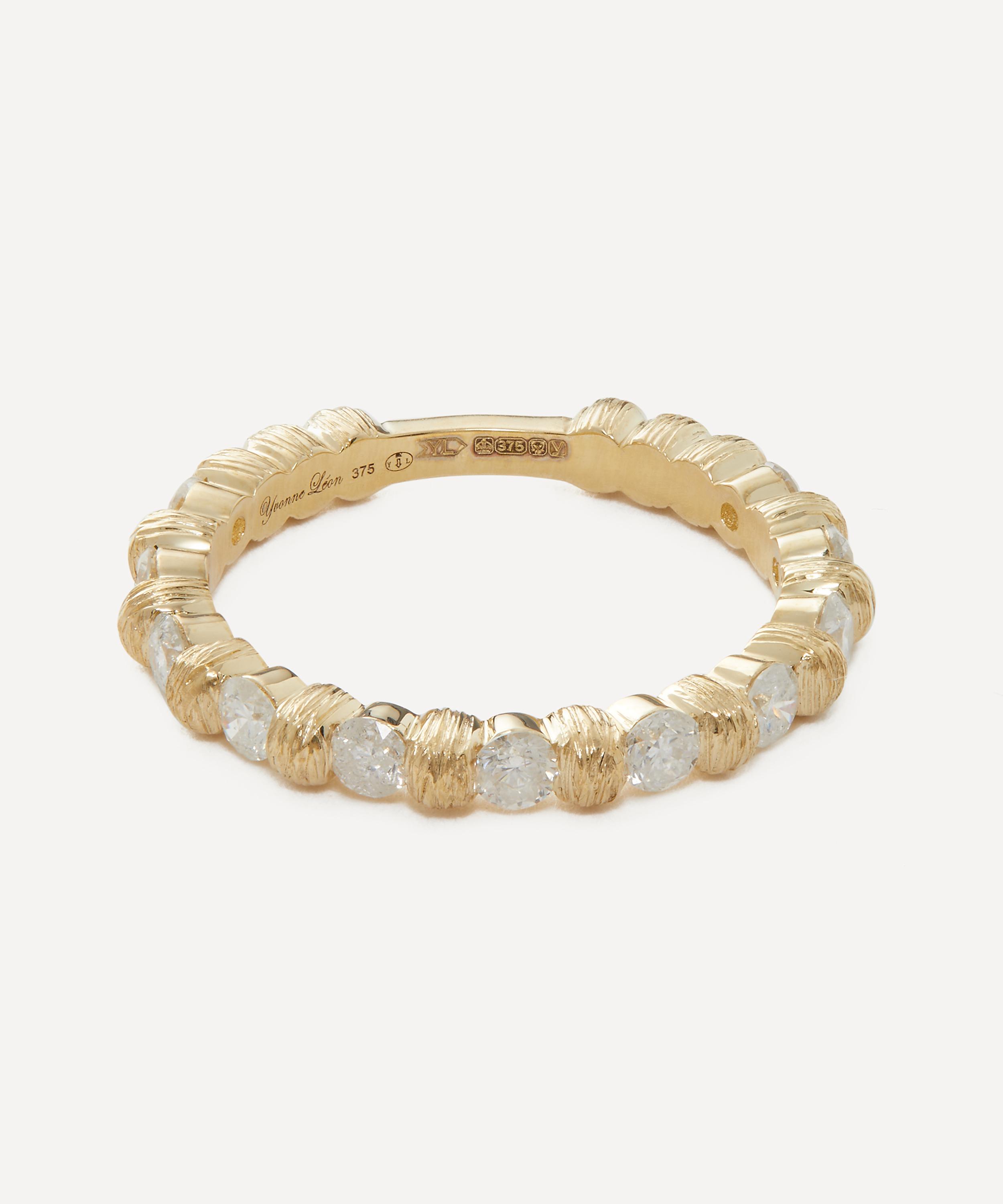 Yvonne Léon 9ct Gold Diamond Wafer Ring | Liberty