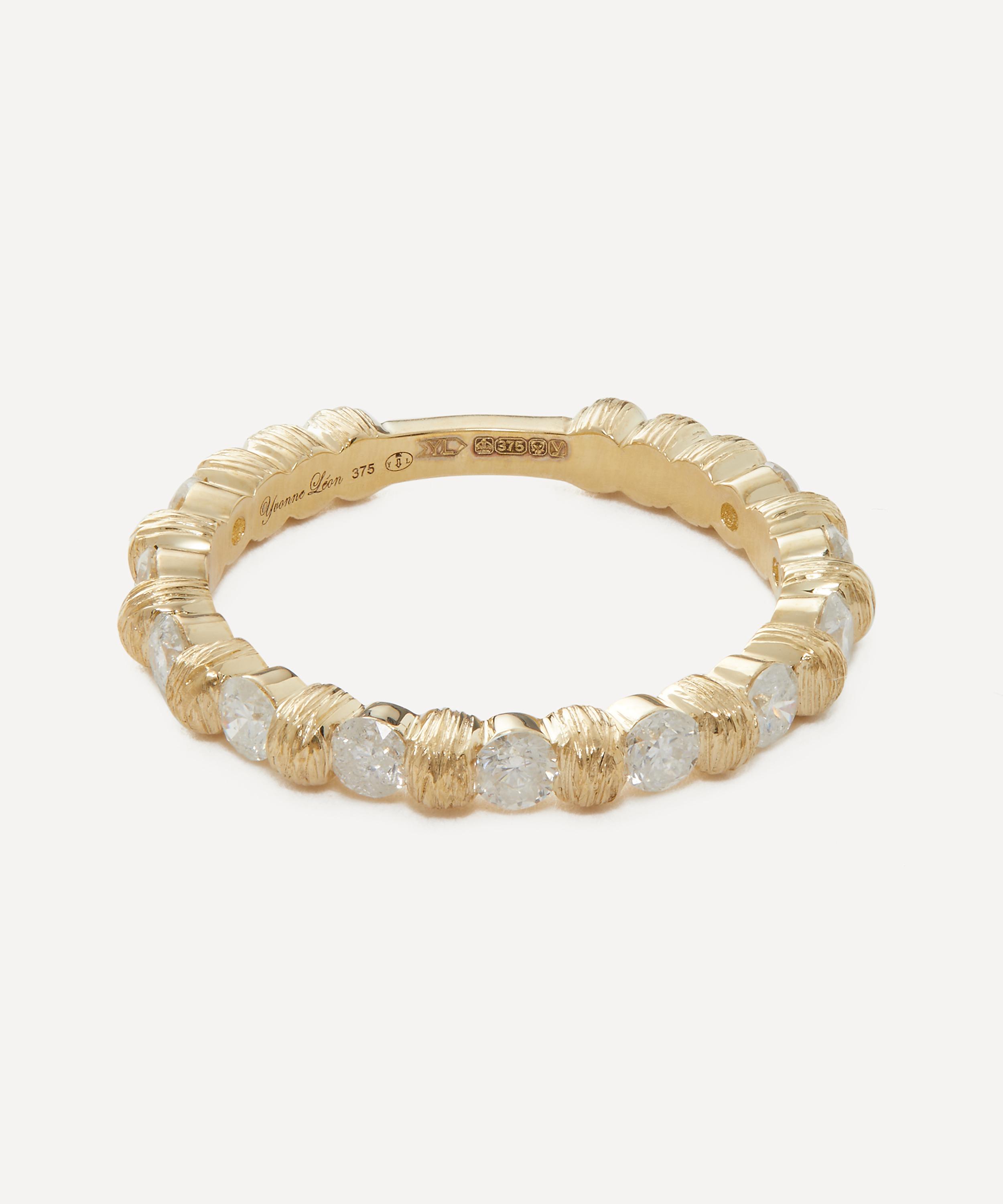Yvonne Léon - 9ct Gold Diamond Wafer Ring