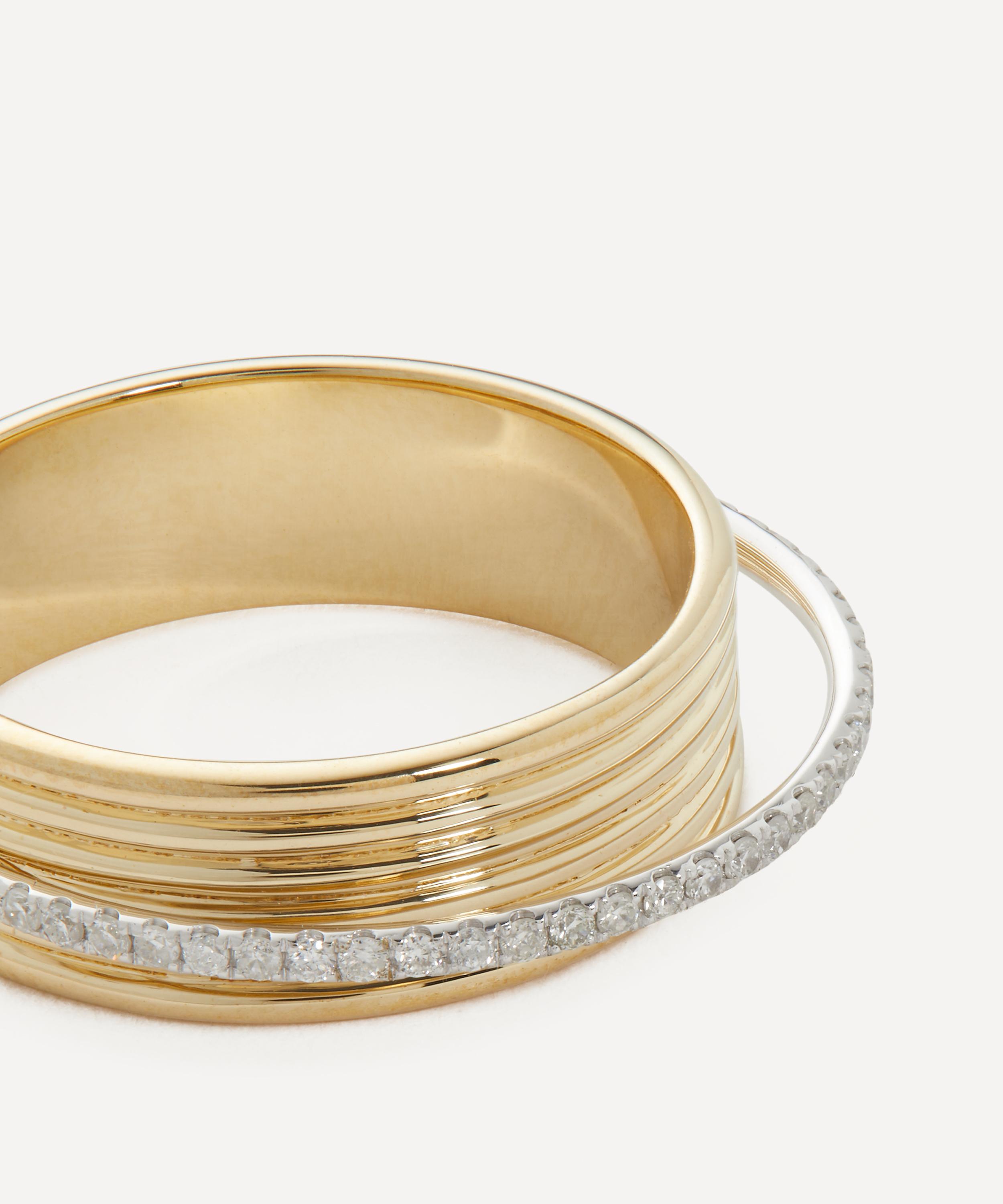 Yvonne Léon - 9ct Gold Diamond Weekly Ring image number 1