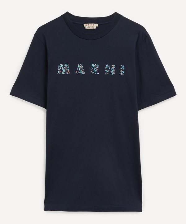 Marni - Deep Blue Patterned Marni Print T-Shirt