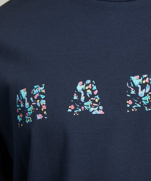 Marni - Deep Blue Patterned Marni Print T-Shirt image number 3