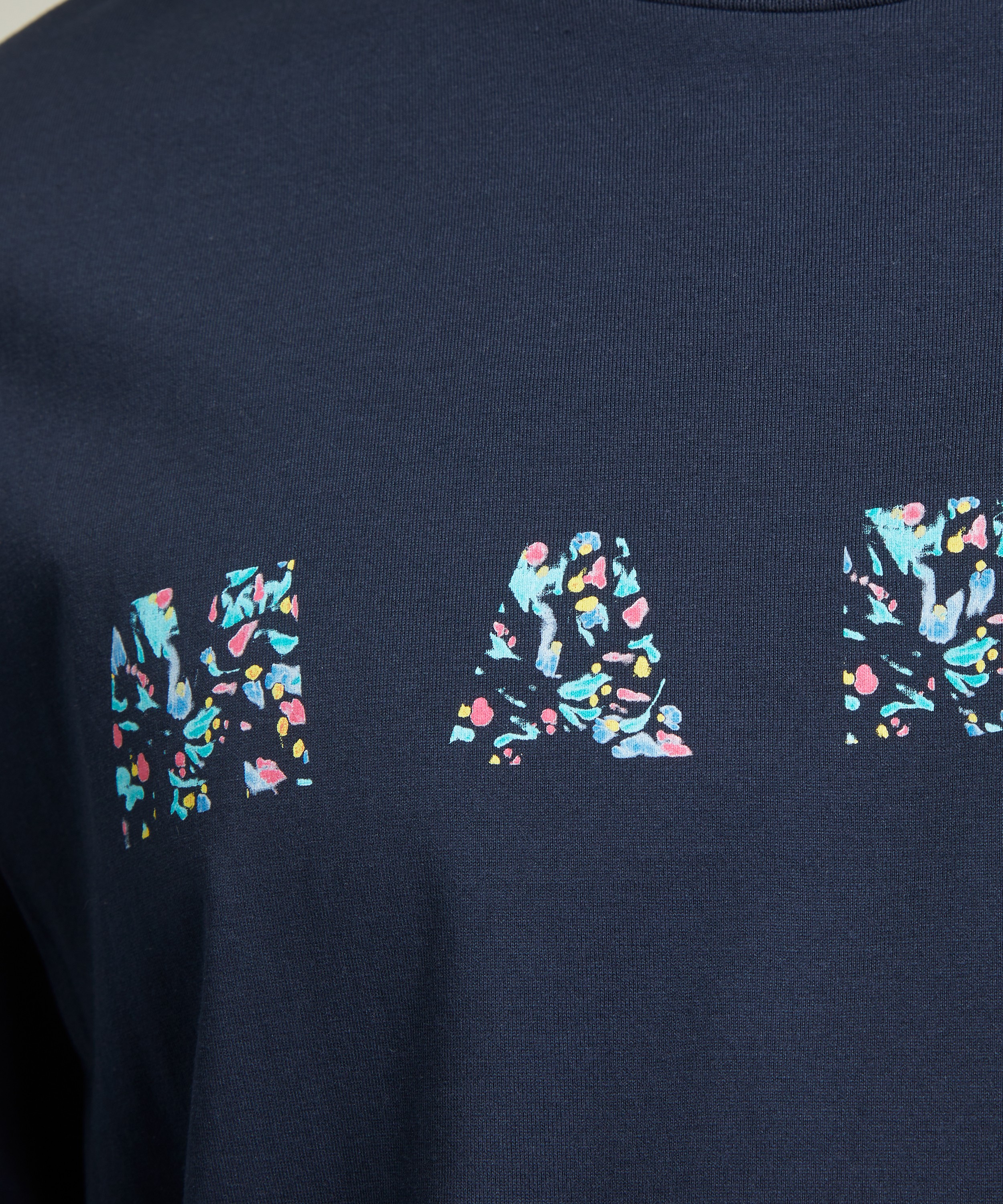 Marni - Deep Blue Patterned Marni Print T-Shirt image number 4