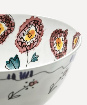 Serax - x Marni Anemone Milk Midnight Flowers Medium Serving Bowl image number 2