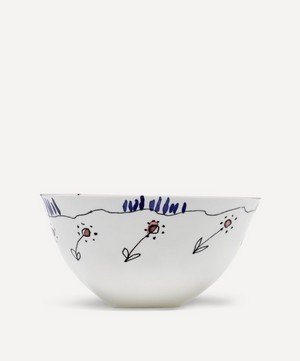 Serax - x Marni Anemone Milk Midnight Flowers Medium Serving Bowl image number 3