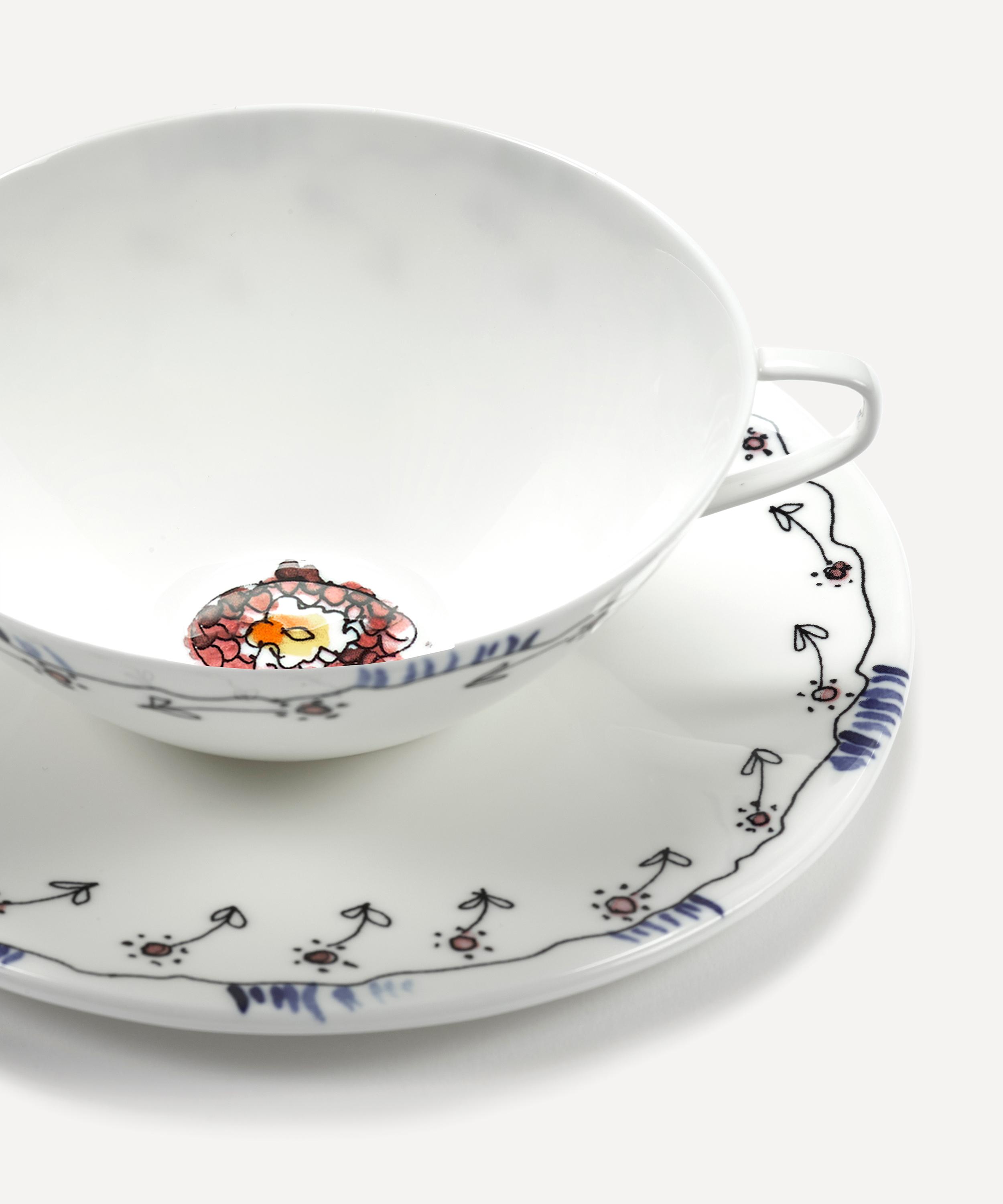 Serax - x Marni Anemone Milk Midnight Flowers Teacup and Saucer image number 1