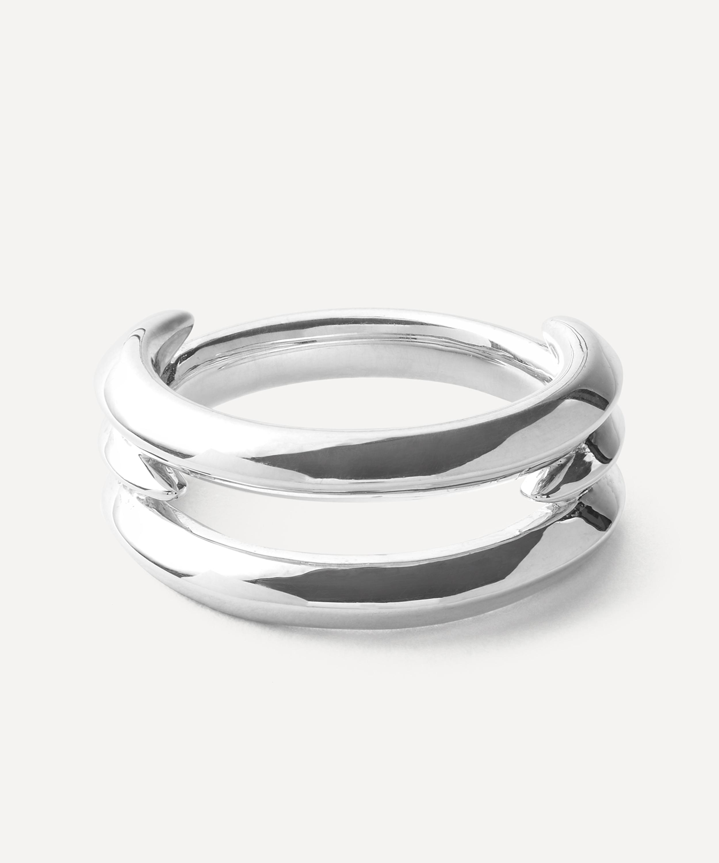 Sterling silver deals triple band ring