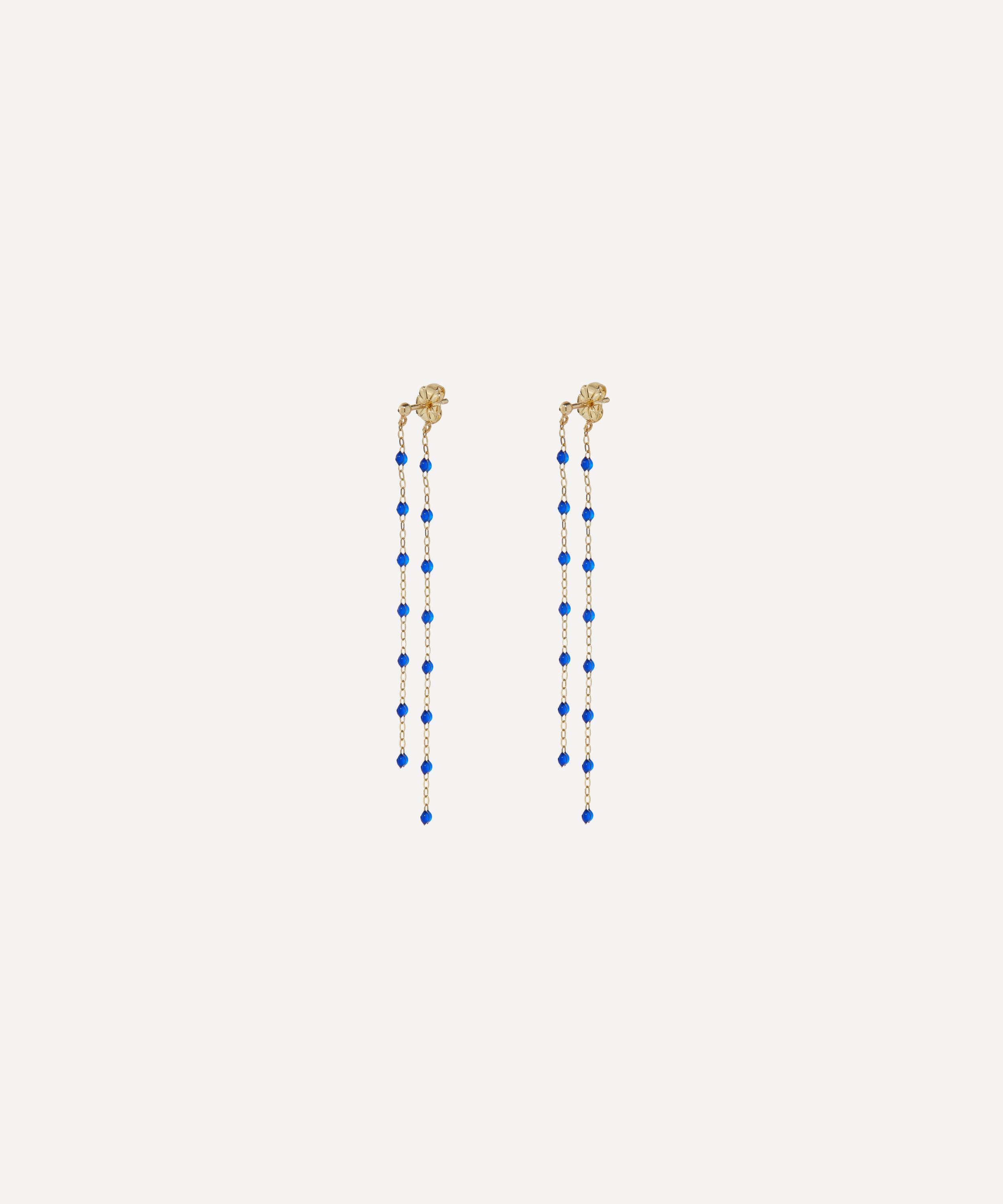 Gigi Clozeau - 18ct Gold Classic Gigi Resin Bead Drop Earrings image number 0