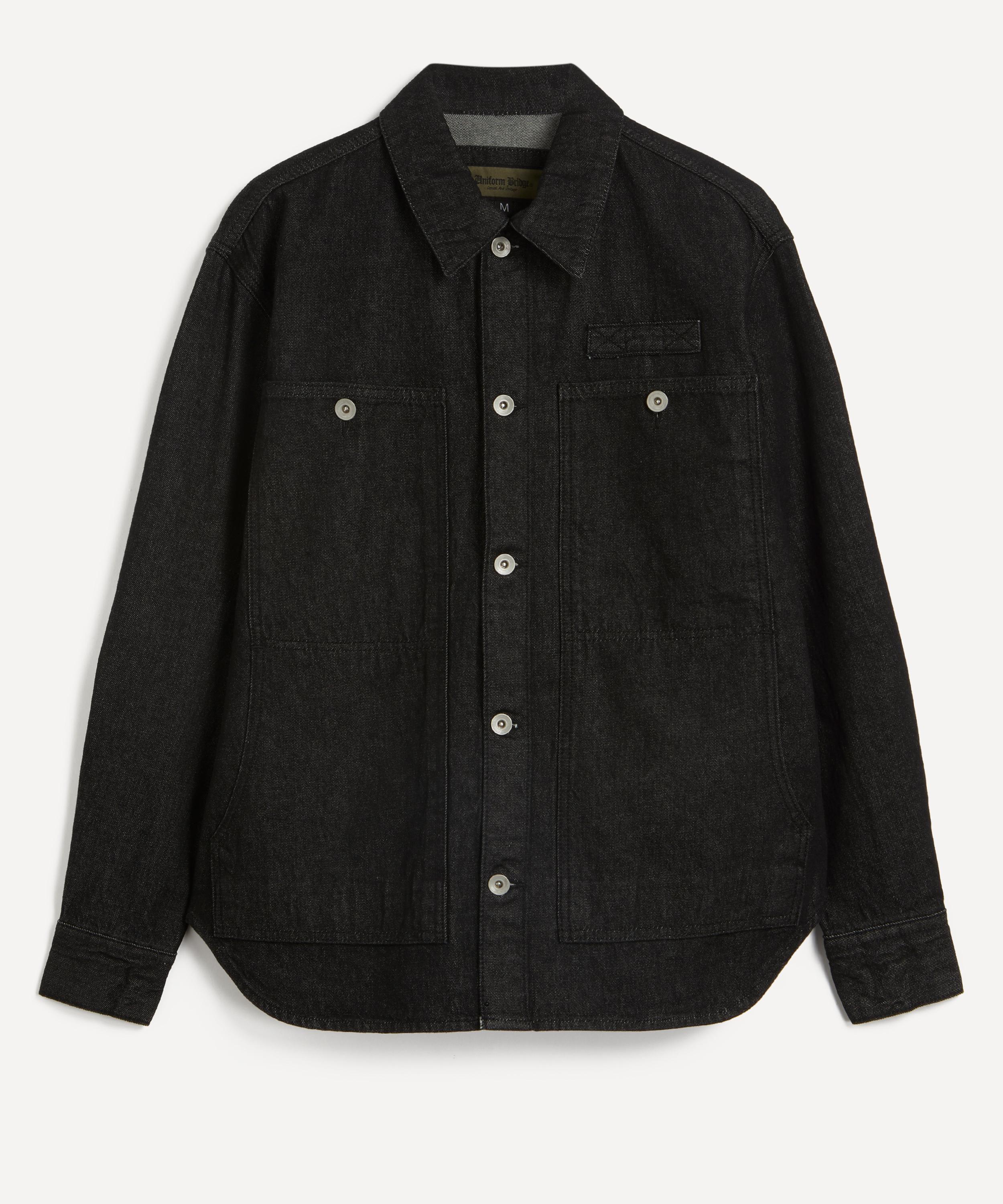 Black denim work jacket hotsell