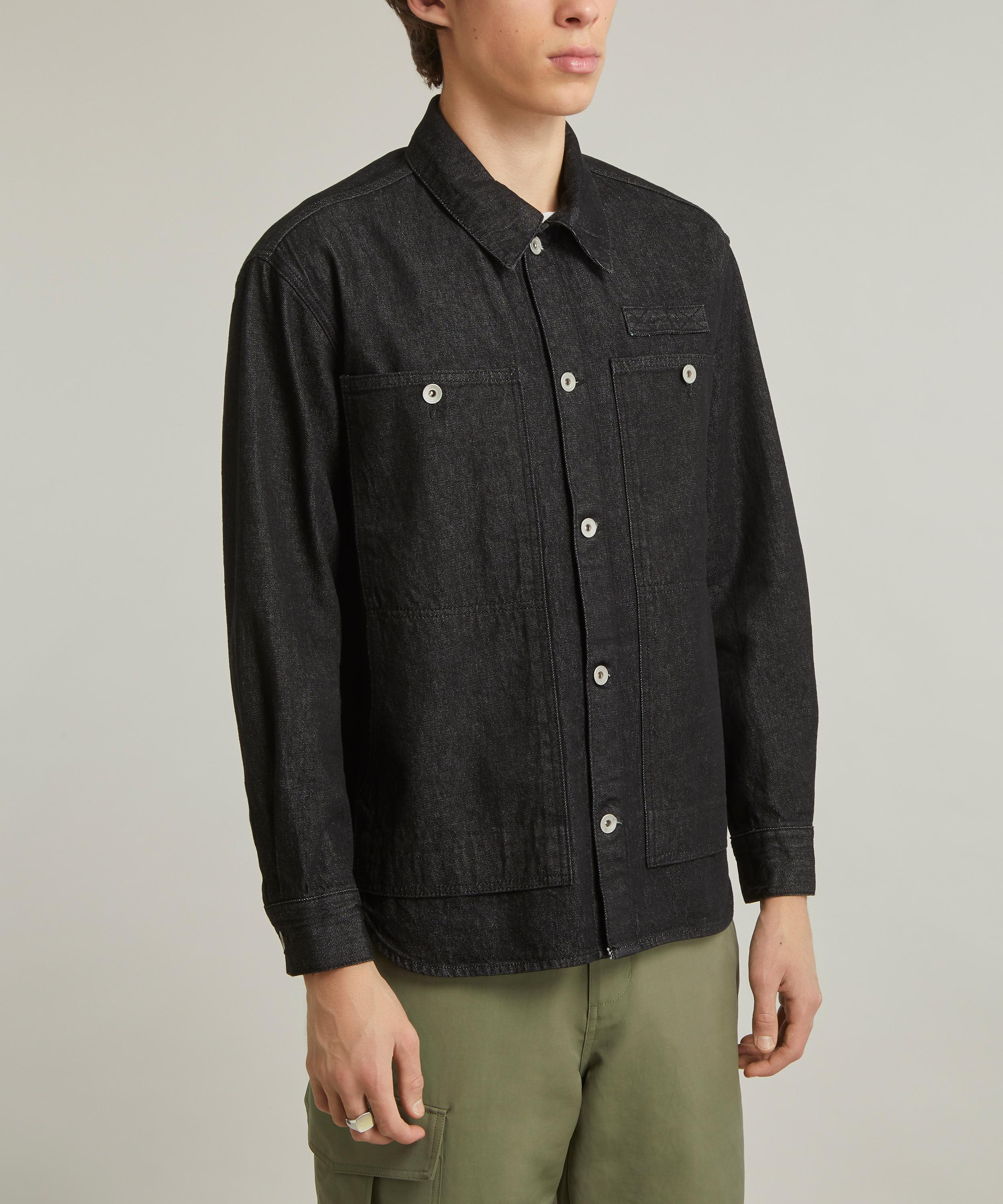 Uniform Bridge - Black Rinsed Denim Work Jacket image number 2