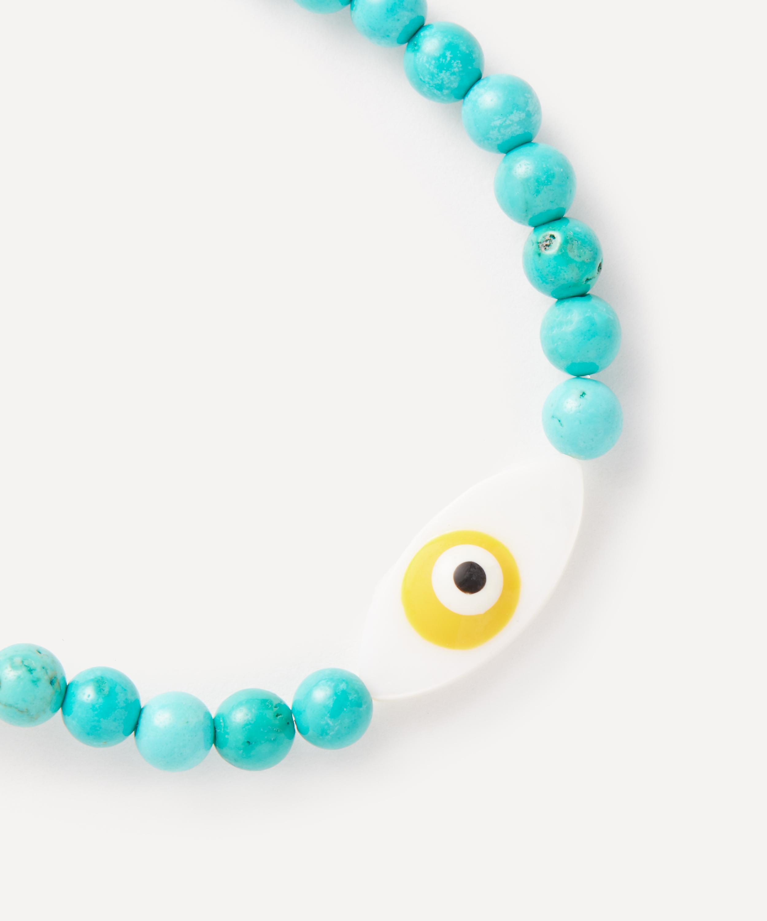 AURUM + GREY - Good Vibes Evil Eye Beaded Bracelet image number 1