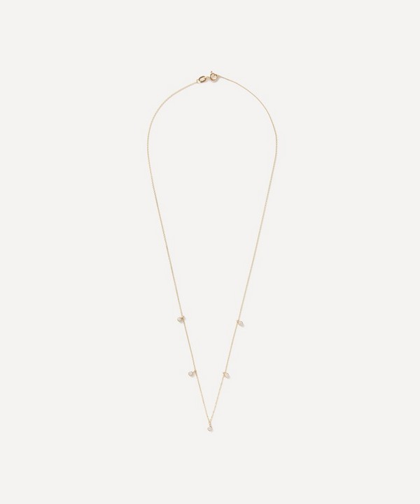 AURUM + GREY - 9ct Gold Forever Diamond Station Necklace image number null