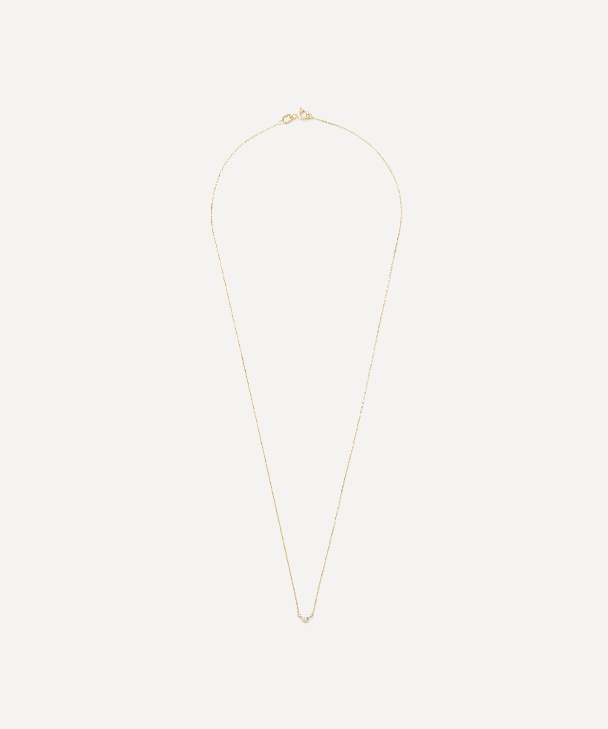 AURUM + GREY - 9ct Gold Forever Connect Diamond Solitaire Necklace image number 0