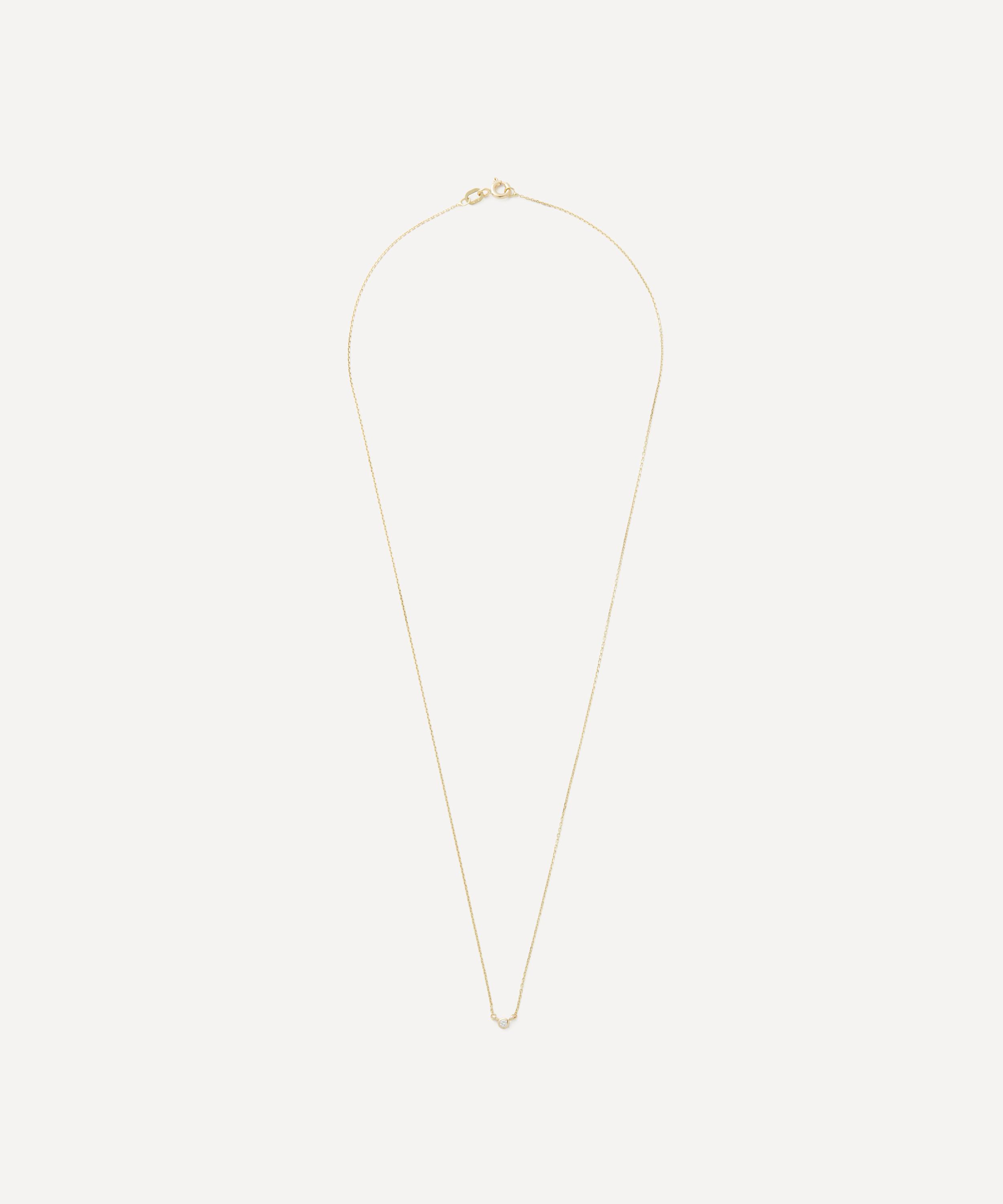 AURUM + GREY - 9ct Gold Forever Connect Diamond Solitaire Necklace image number 0