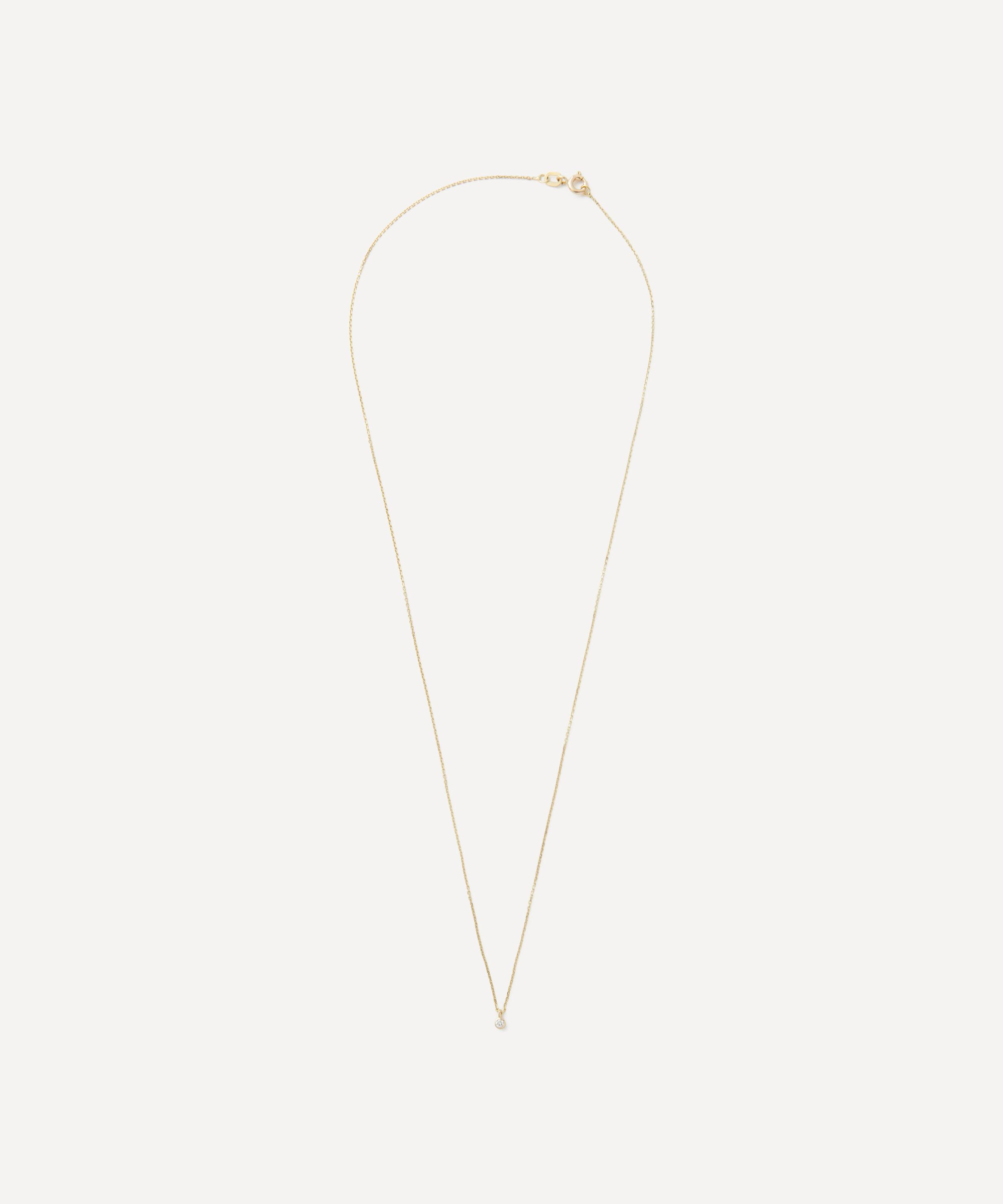 AURUM + GREY - 9ct Gold Forever Solitaire Diamond Necklace image number 0