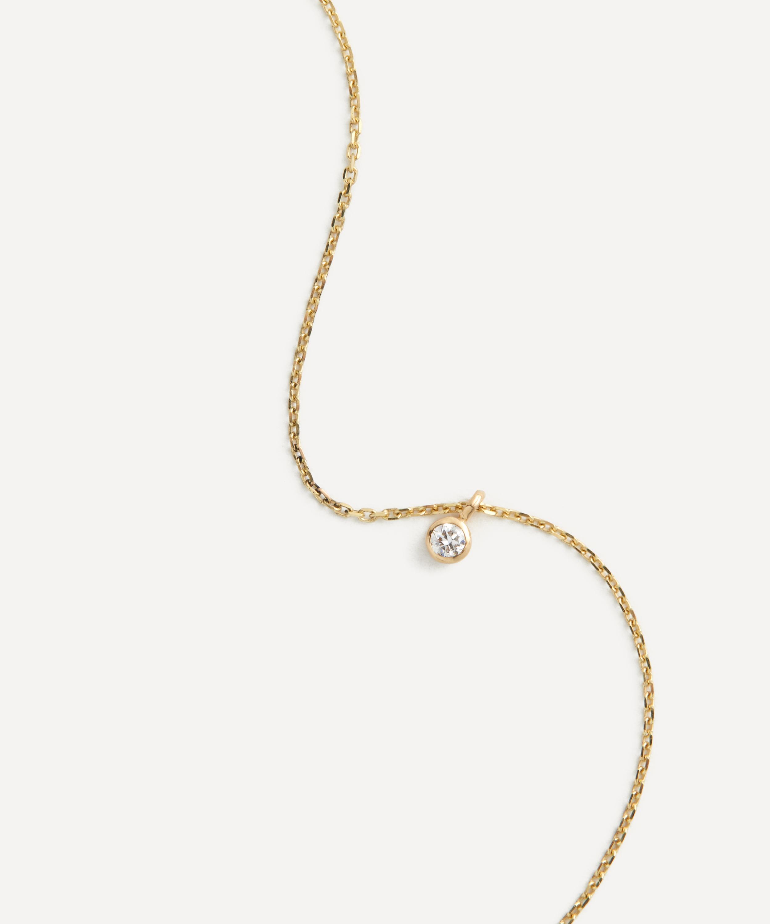 AURUM + GREY - 9ct Gold Forever Solitaire Diamond Necklace image number 1