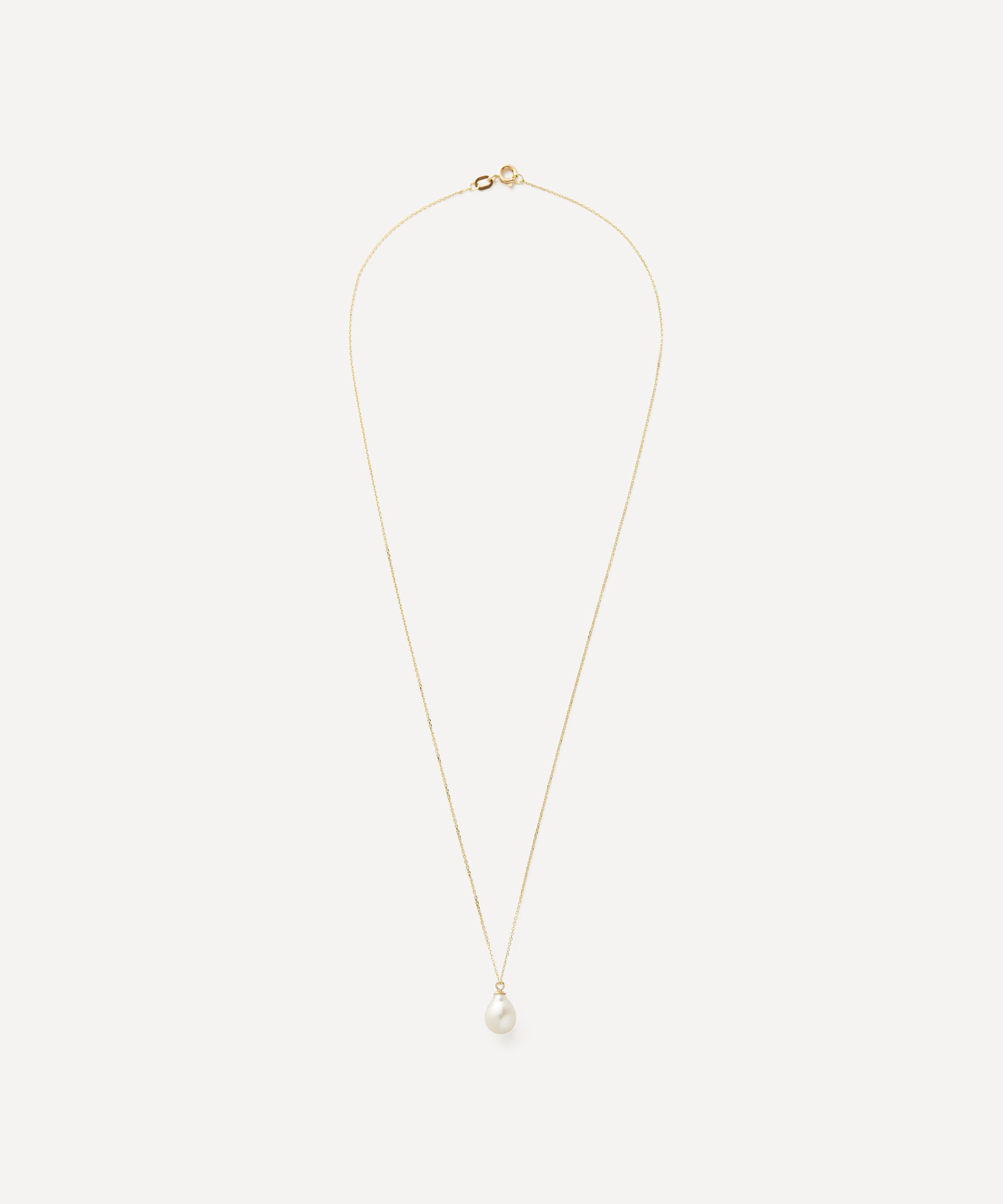 AURUM + GREY - 9ct Gold Pearl Pearl Pendant Necklace image number 1