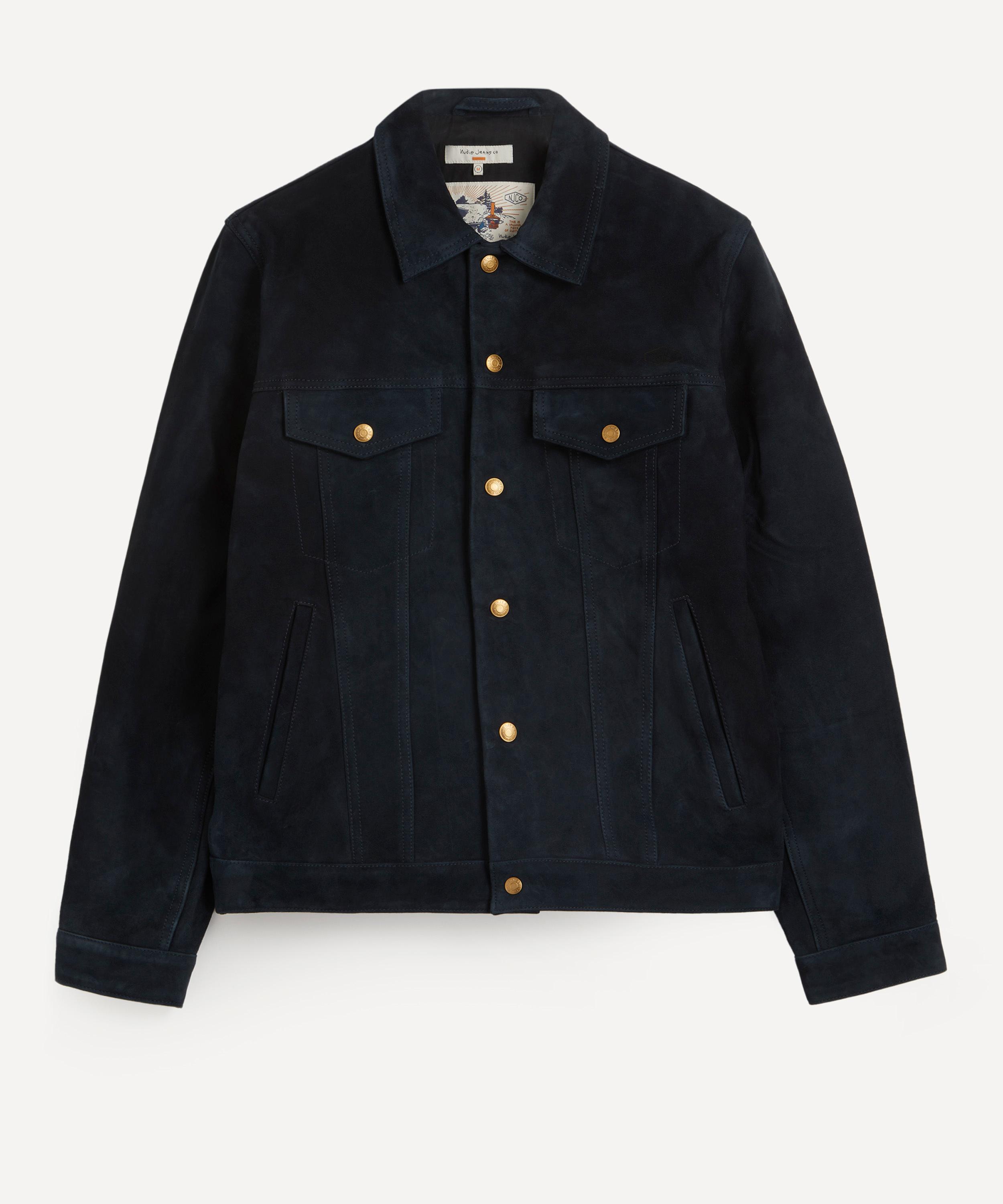 Nudie Jeans - Robby Nuback Navy Suede Jacket image number 0