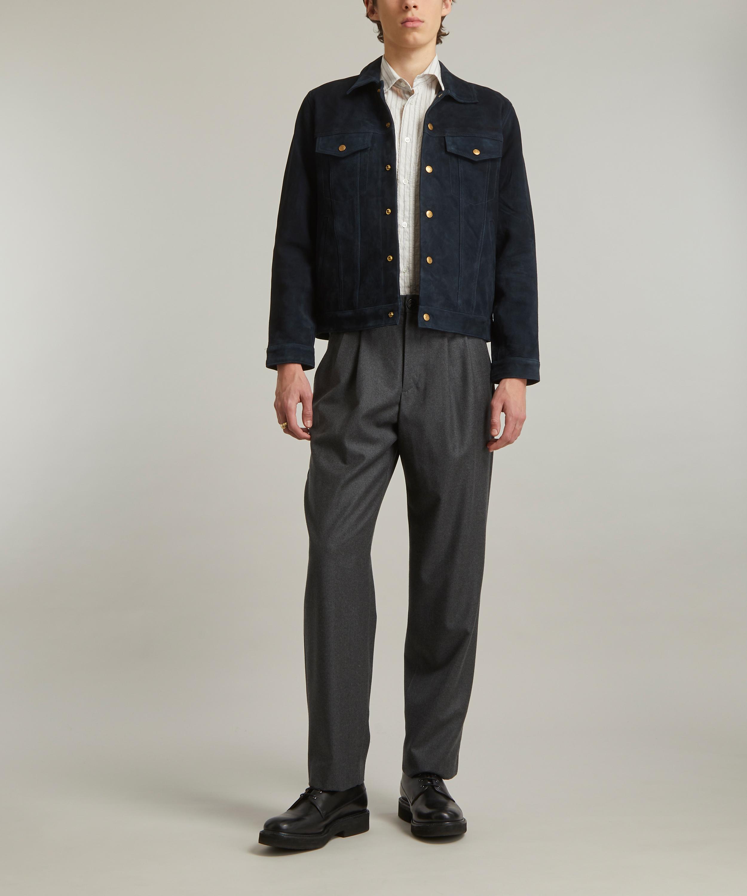 Nudie Jeans - Robby Nuback Navy Suede Jacket image number 1