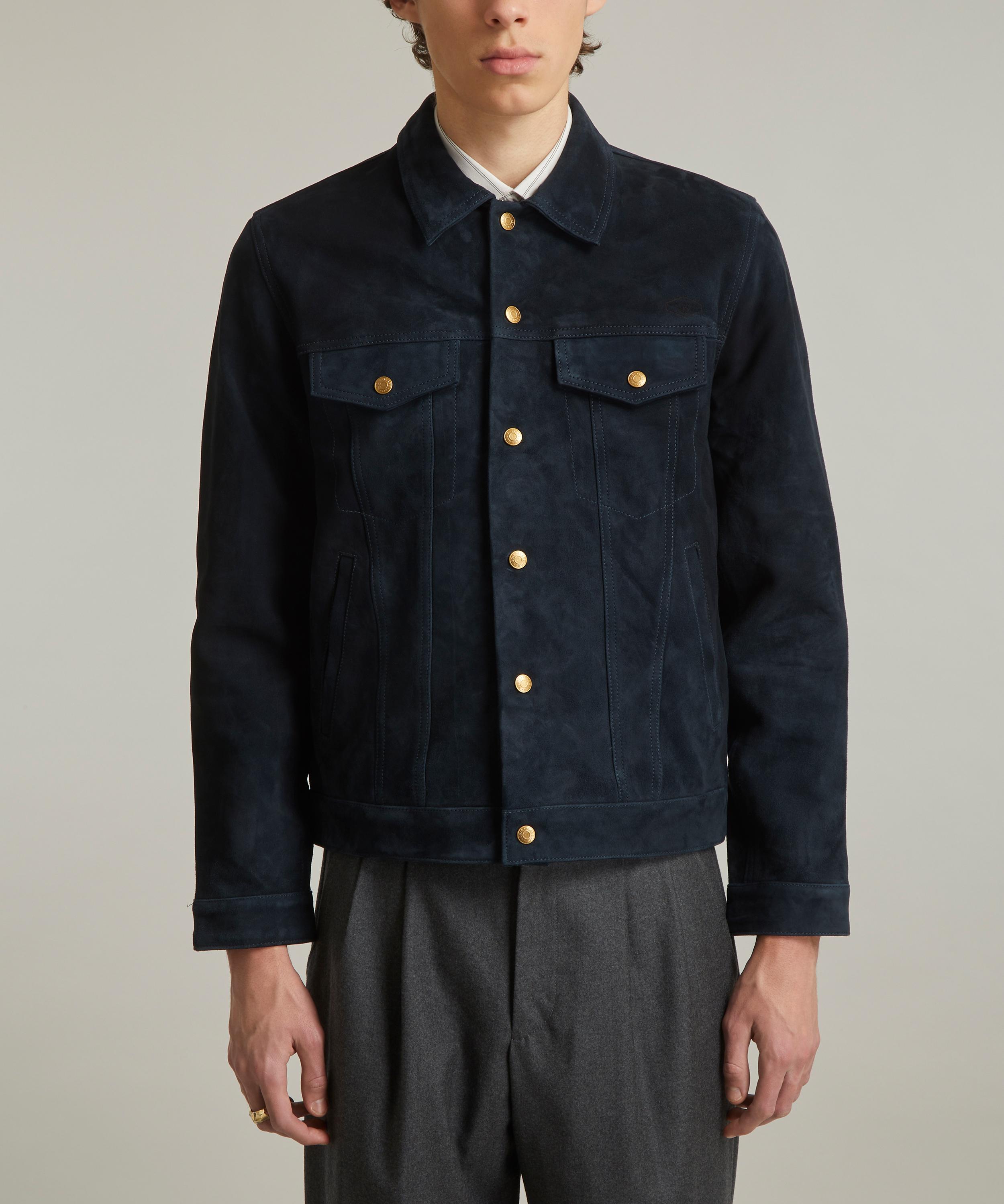 Nudie Jeans - Robby Nuback Navy Suede Jacket image number 2