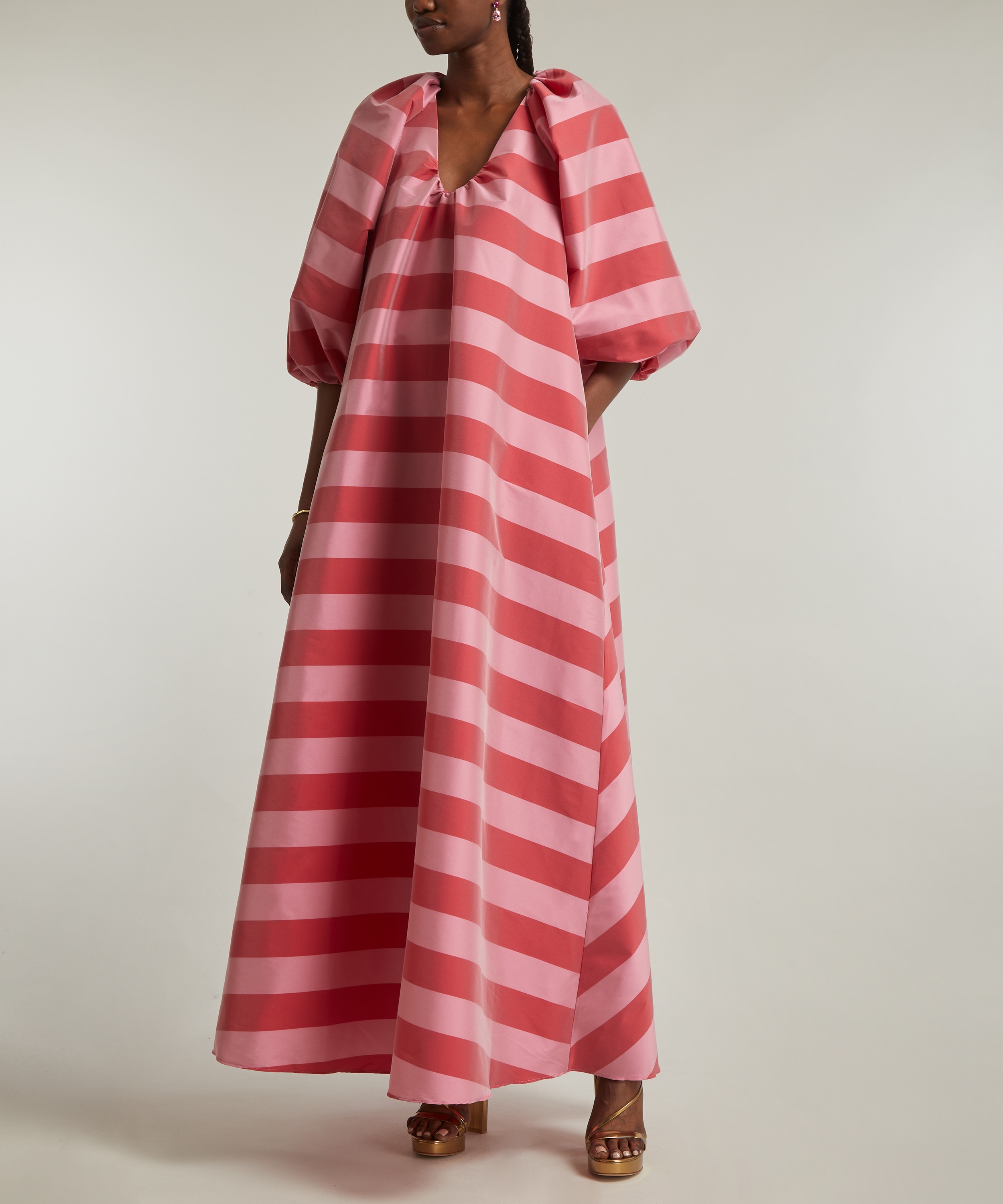 Bernadette - George Striped Taffeta Dress image number 2
