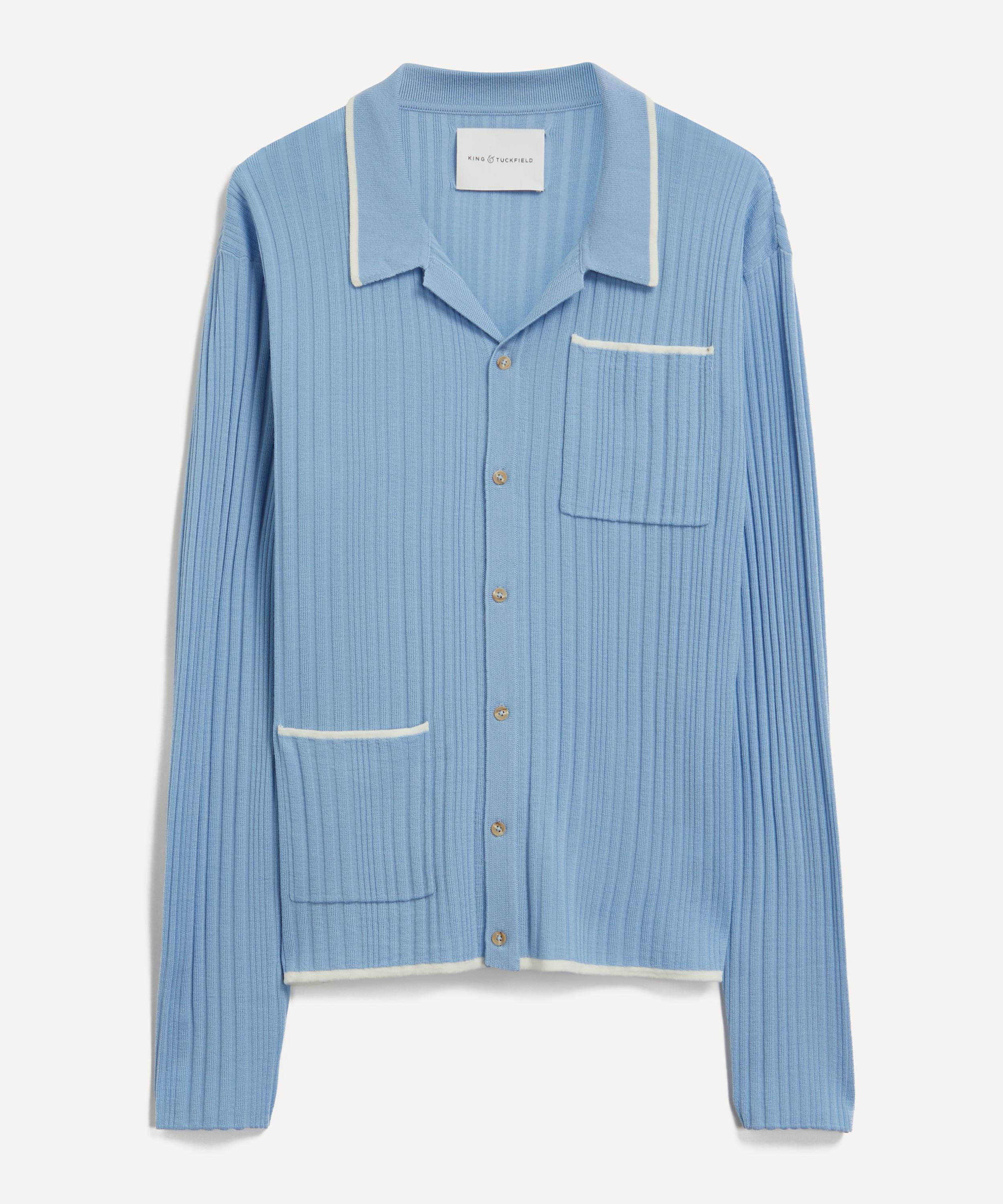 King & Tuckfield - Irregular Rib Merino Wool Shirt 