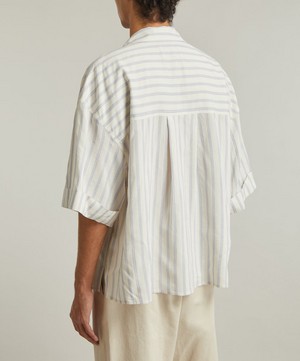 King & Tuckfield - Striped Oversized Bowling Shirt image number 3