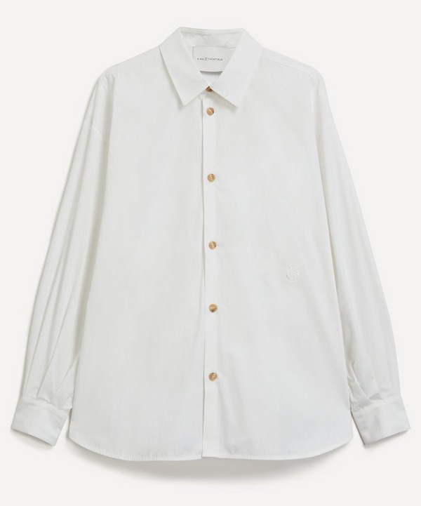 King & Tuckfield - Pleat-Sleeve Oversized Shirt image number null