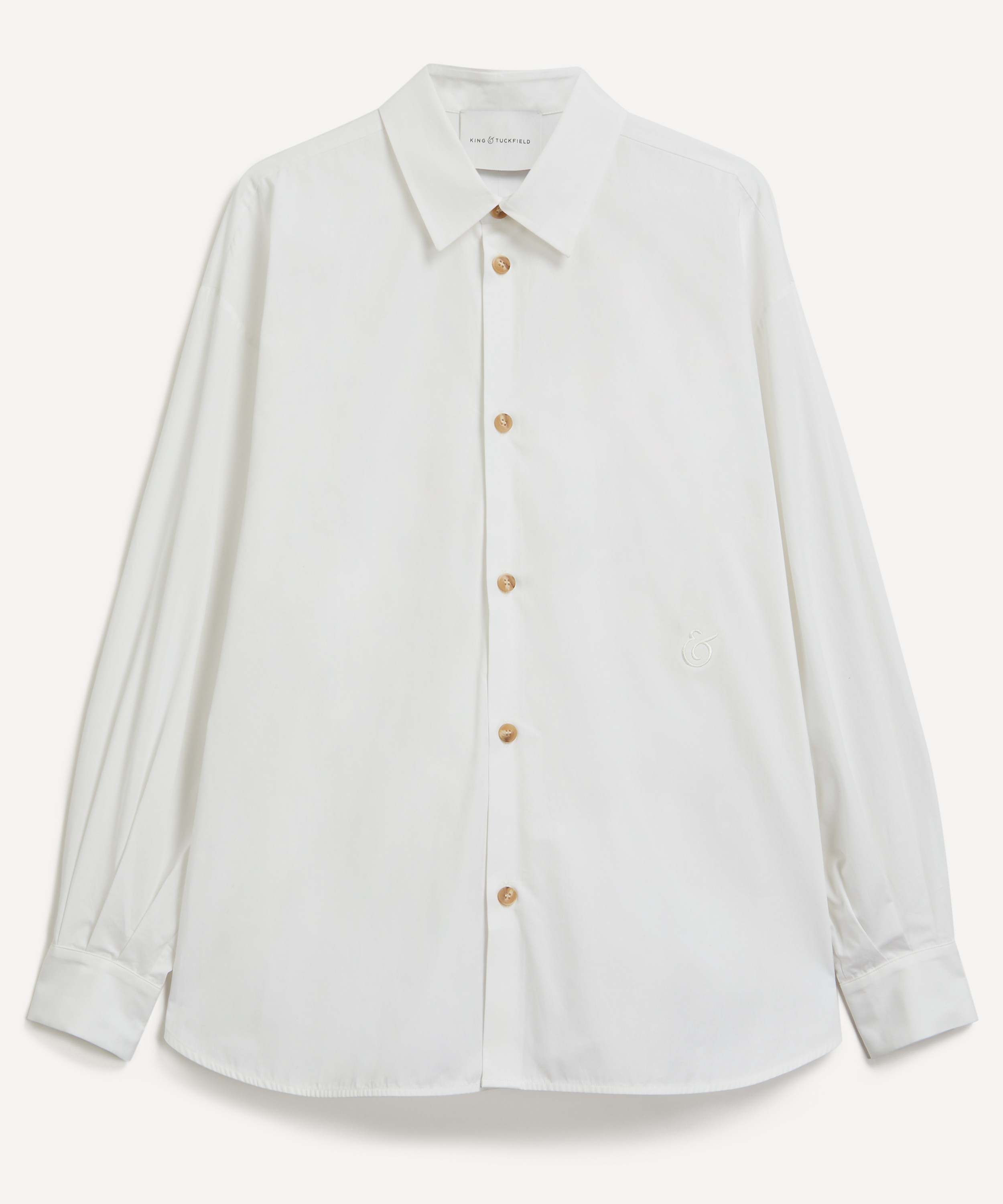 King & Tuckfield - Pleat-Sleeve Oversized Shirt image number 0
