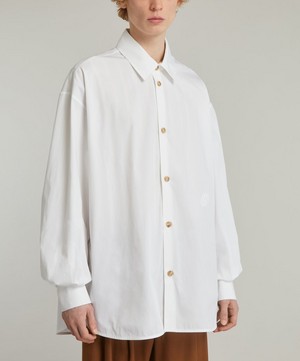 King & Tuckfield - Pleat-Sleeve Oversized Shirt image number 2