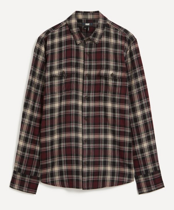 Paige - Everett Onyx Cosmos Flannel Shirt image number null