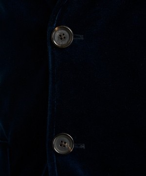Oliver Spencer - Mansfield Sapphire Blue Velvet Jacket image number 4