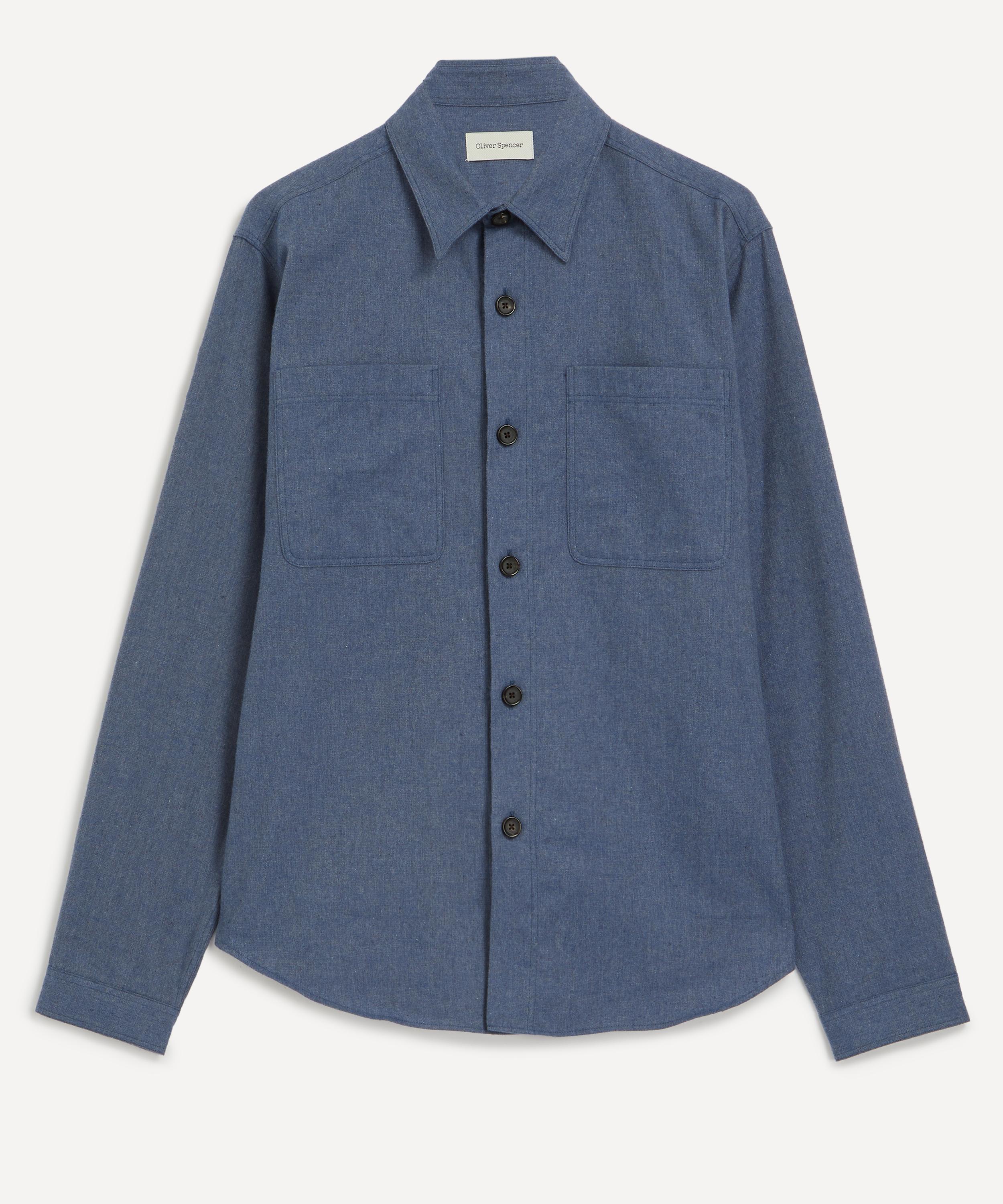 Oliver Spencer - Treviscoe Abbingdon Slate Blue Overshirt