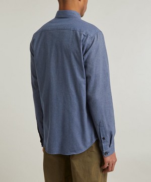 Oliver Spencer - Treviscoe Abbingdon Slate Blue Overshirt image number 3