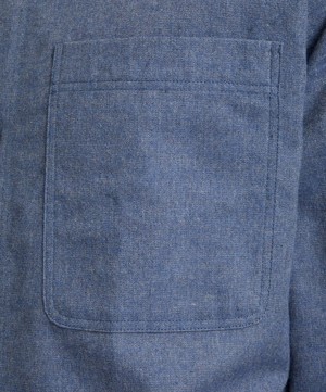 Oliver Spencer - Treviscoe Abbingdon Slate Blue Overshirt image number 4