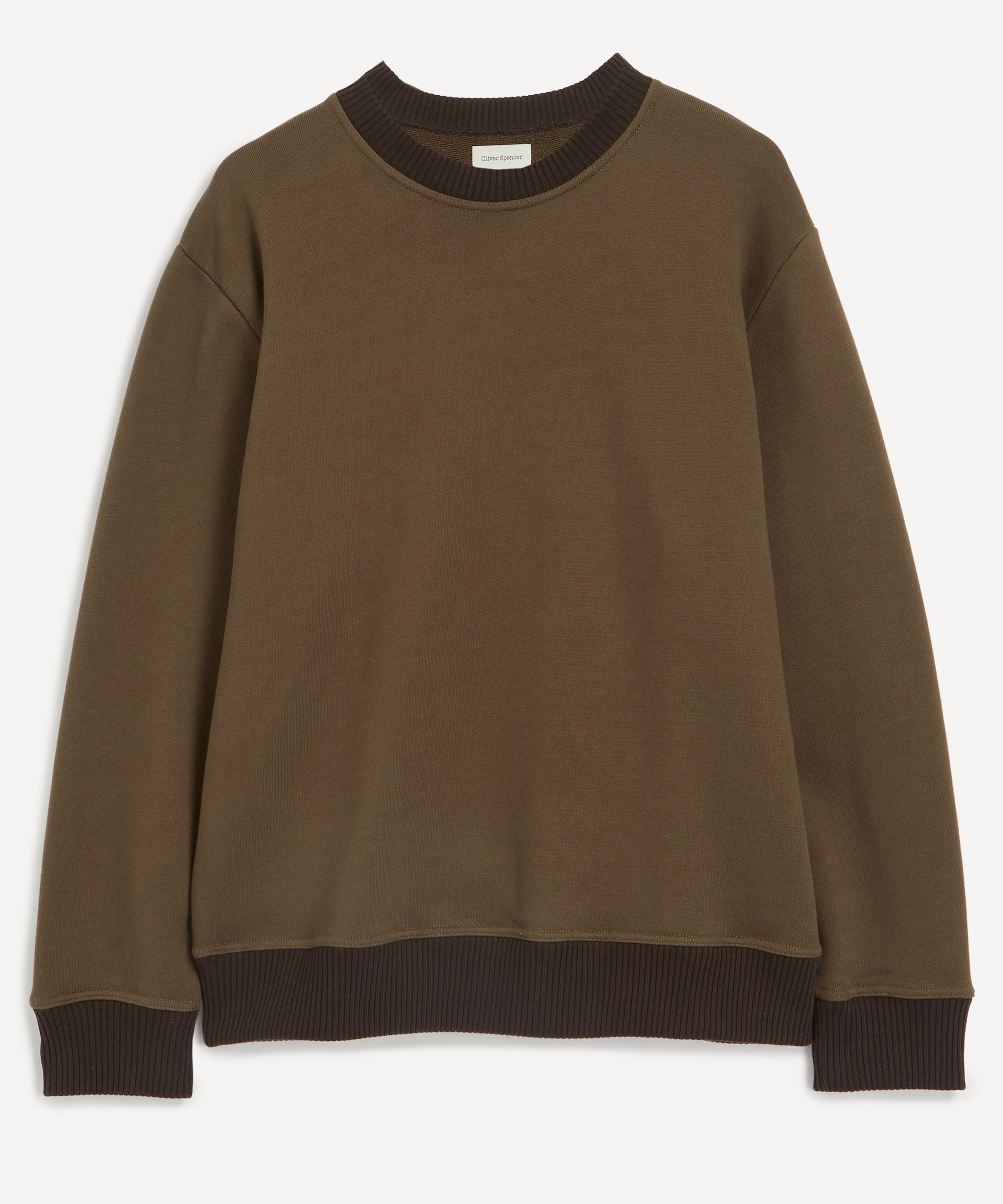 Oliver Spencer - Heavyweight Rosebank Khaki Sweatshirt image number 0