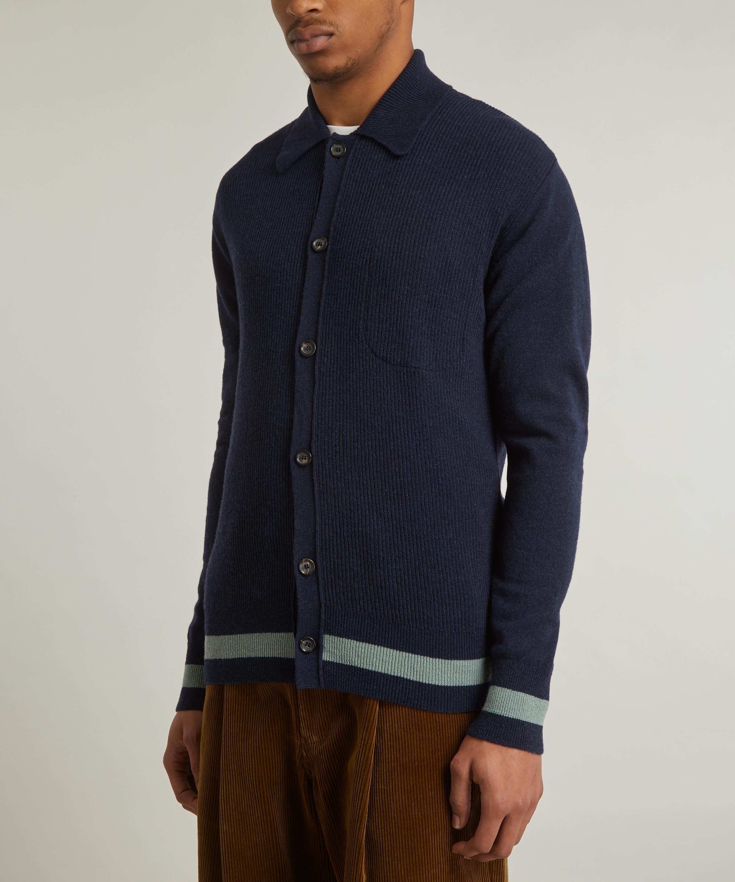 Oliver Spencer Britten Knitted Navy Greeves Cardigan | Liberty