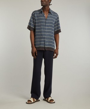 Dries Van Noten - Elasticated Navy Trousers image number 1