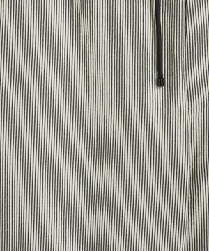 Dries Van Noten - Striped Drawstring Cotton Trousers image number 1