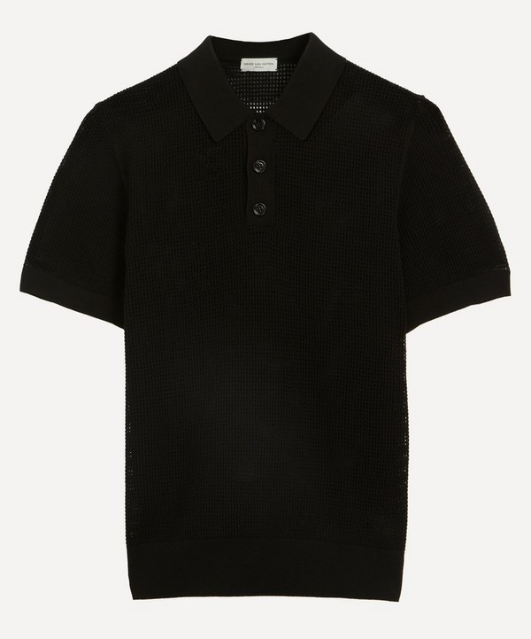 Dries Van Noten - Open-Knit Polo Shirt image number null