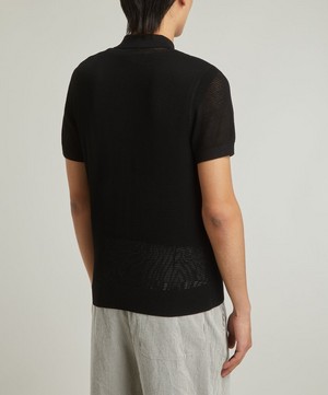 Dries Van Noten - Open-Knit Polo Shirt image number 3
