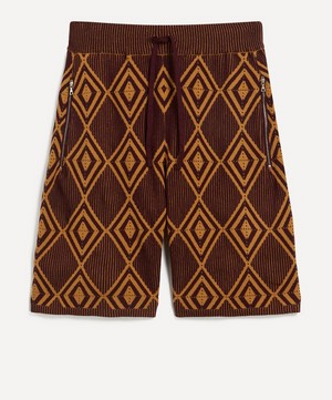 Dries Van Noten - Knitted Graphic Jacquard Shorts image number 0