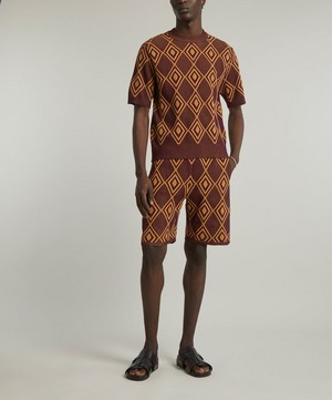 Dries Van Noten - Knitted Graphic Jacquard Shorts image number 1